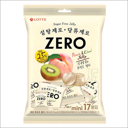 Lotte ZERO Fruit Jelly Mini (Sugar-Free Mixed Fruit) 238g (Approx. 17 Individual Packs)