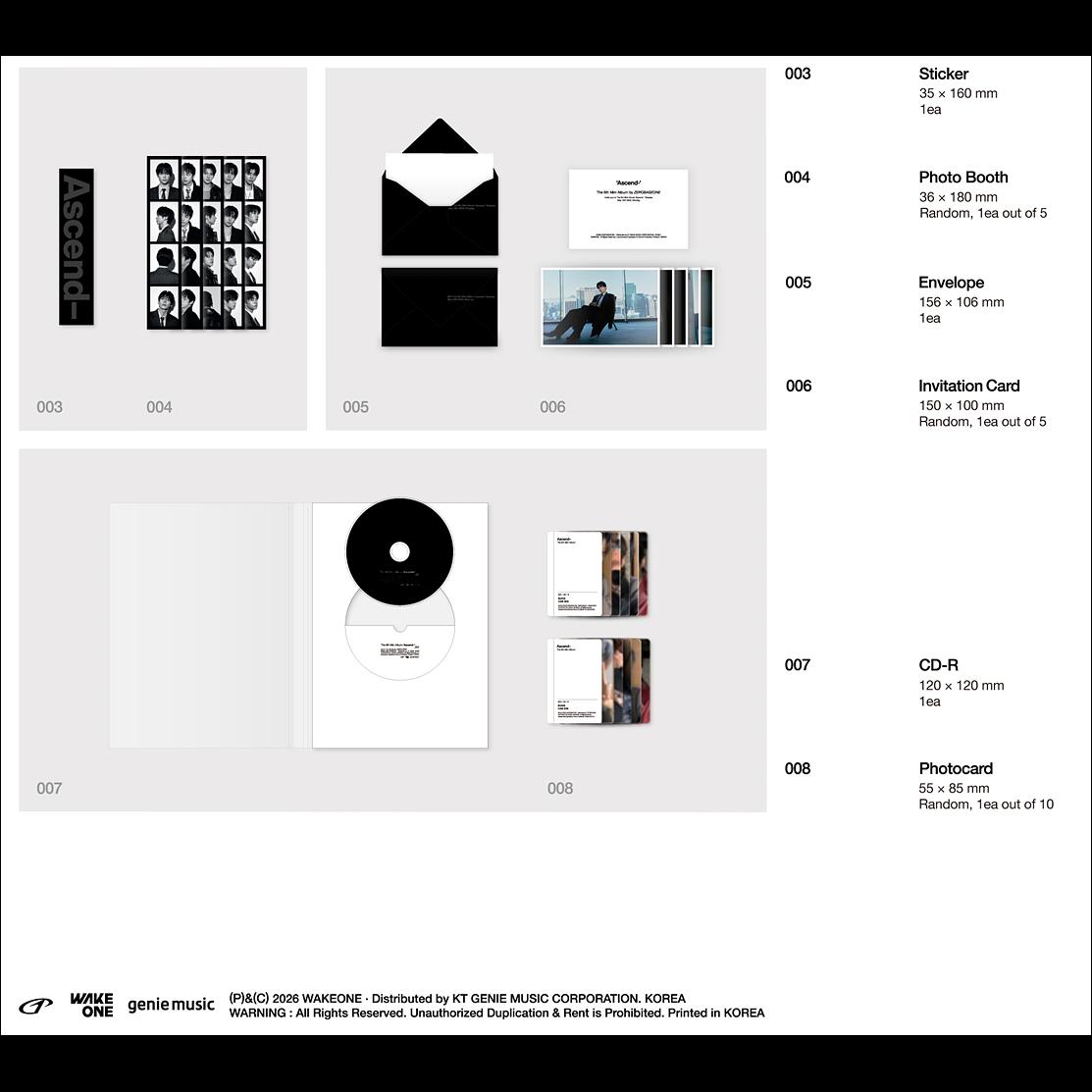 ZEROBASEONE The 6th Mini Album [Ascend-] Photobook Ver. (1 Ver. & 10 Ver.) + Free Gift