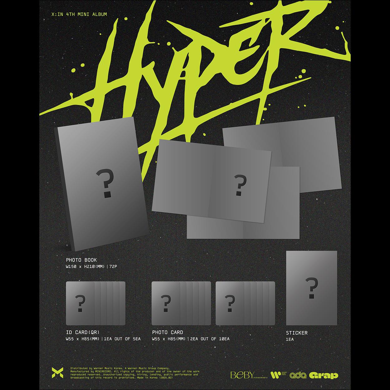 X:IN - Hyper / The 4th Mini Album + Free Gift