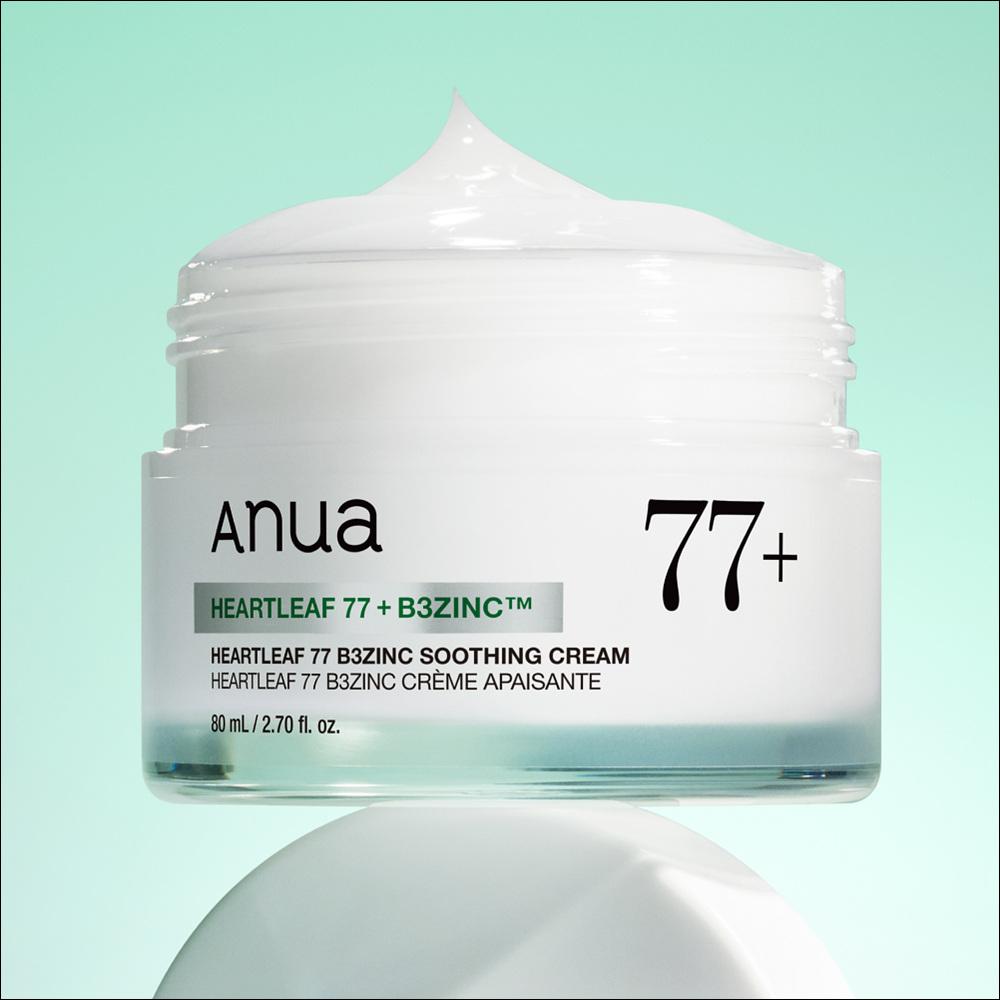 [NEW/Anua] Heartleaf 77 B3 Zinc Soothing Cream 80ml - Renewal, Niacinamide & Zinc for Sebum Control, Acne-Prone Skin Care, K-Beauty