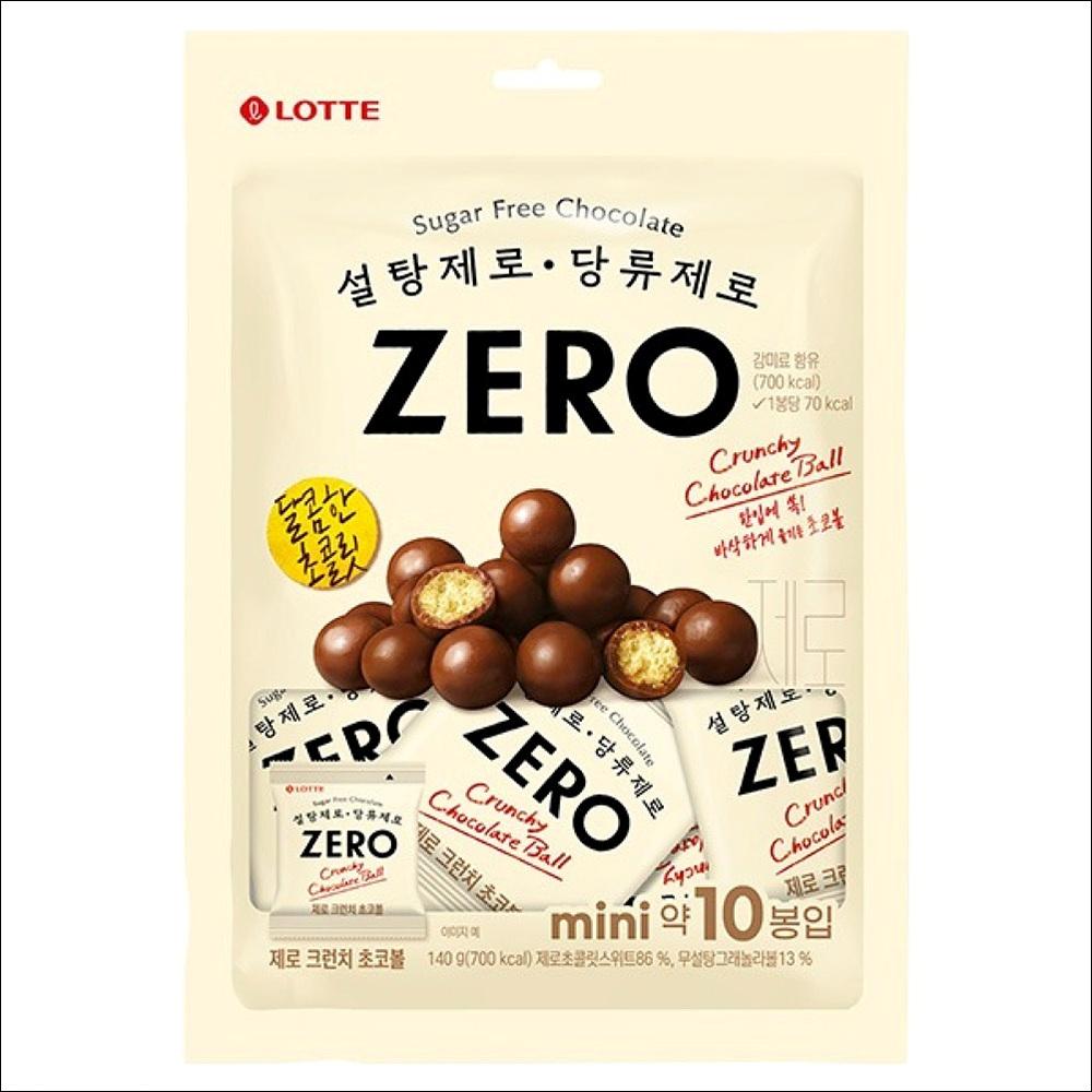 Lotte ZERO Crunchy Choco Ball (Sugar-Free) 140g