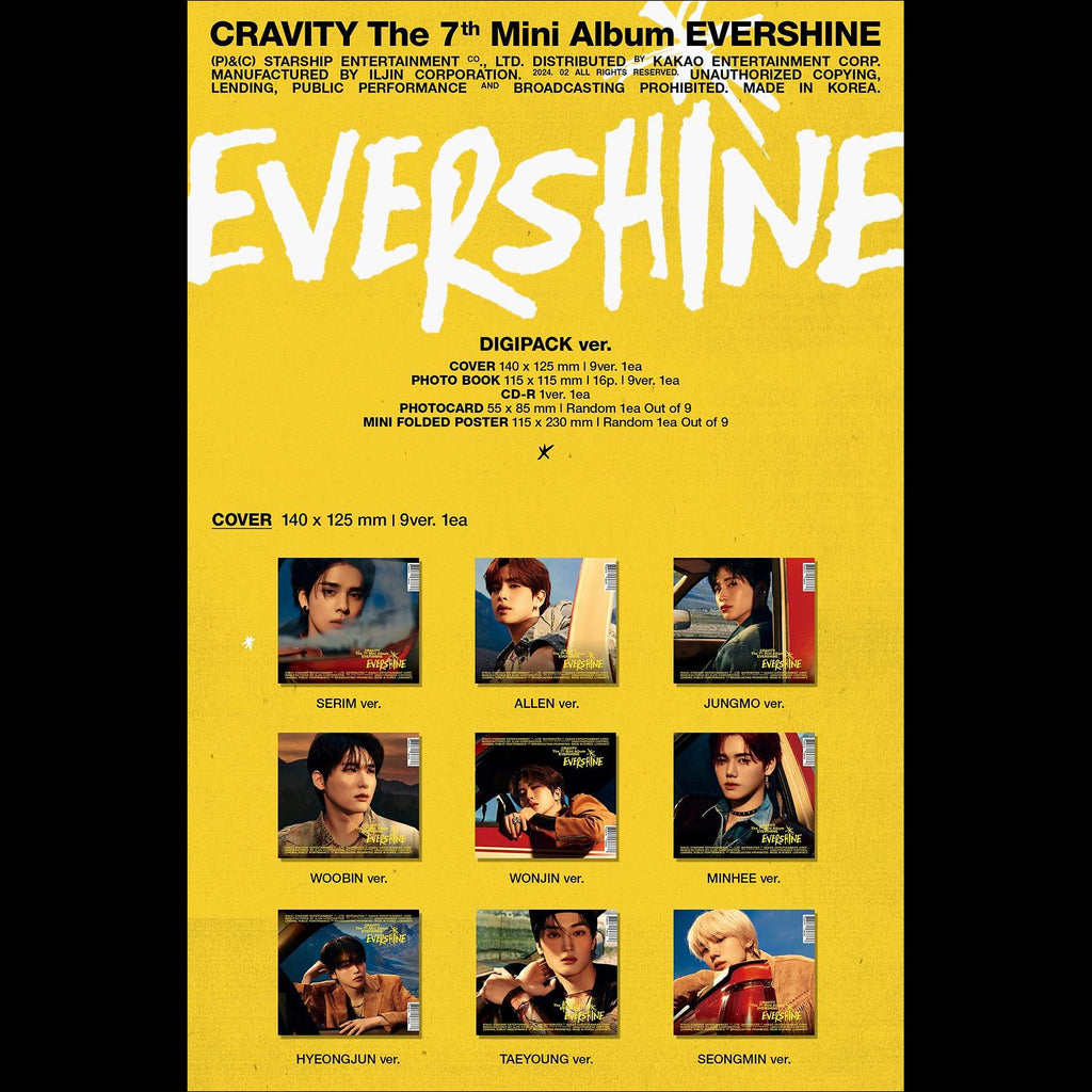 [NO POB] CRAVITY [EVERSHINE] DIGIPACK ver. Album