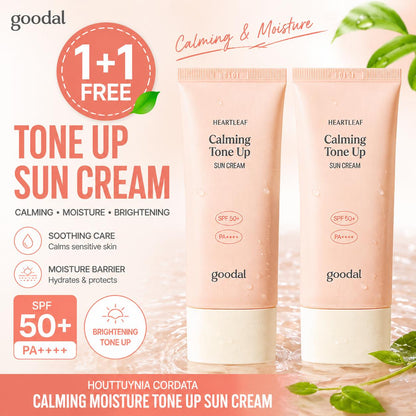 [Goodal] Houttuynia Cordata Calming Moisture Tone Up Sun Cream SPF50+ PA++++ Duo Set - 50ml x 2 (1+1 Pack) | Olive's K-beauty