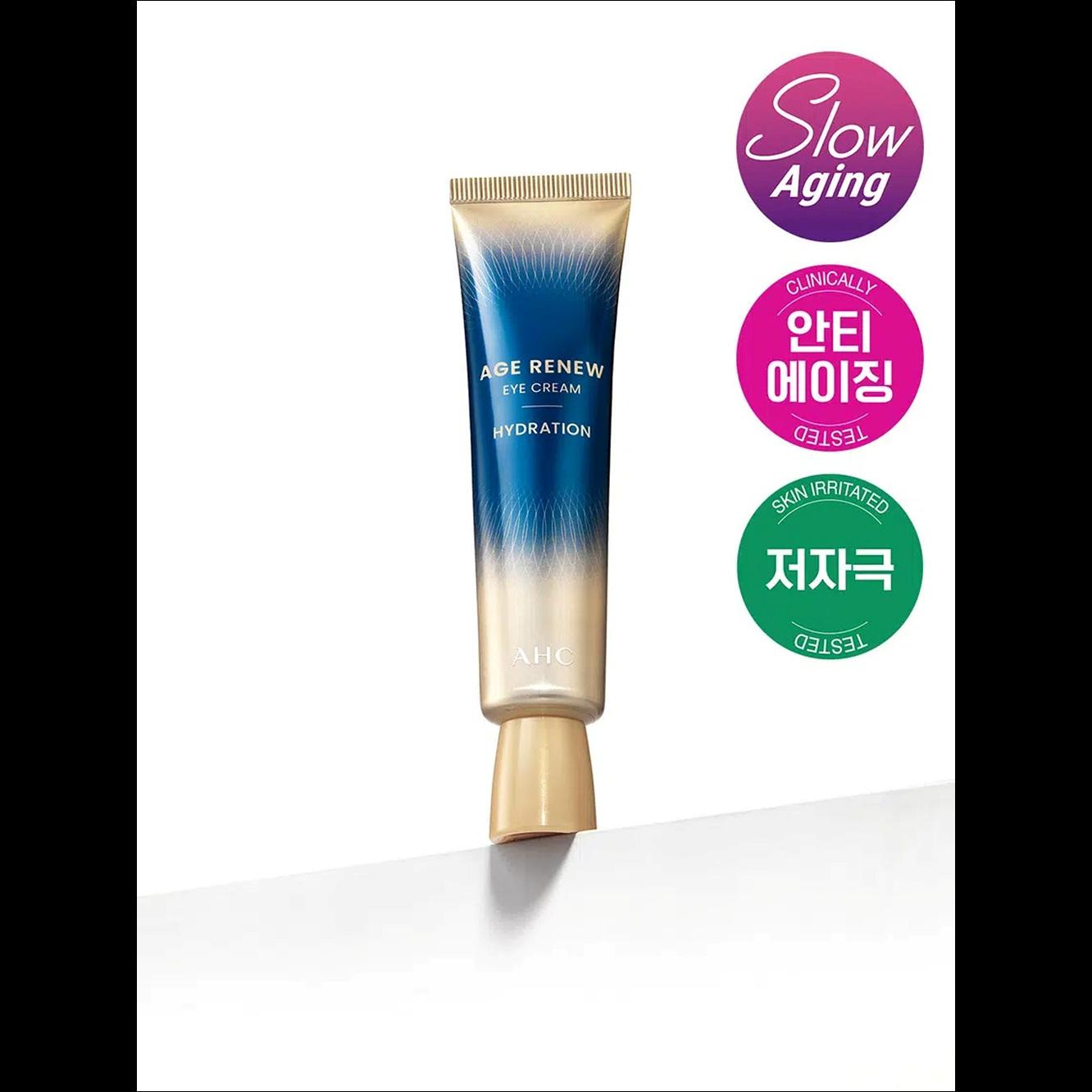 [AHC] Age Renew Eye Cream 30ml (Wrinkle / Firming / Hydration) - No.1 Anti-Aging Eye Cream for Face, Lifting & Moisturizing, K-Beauty