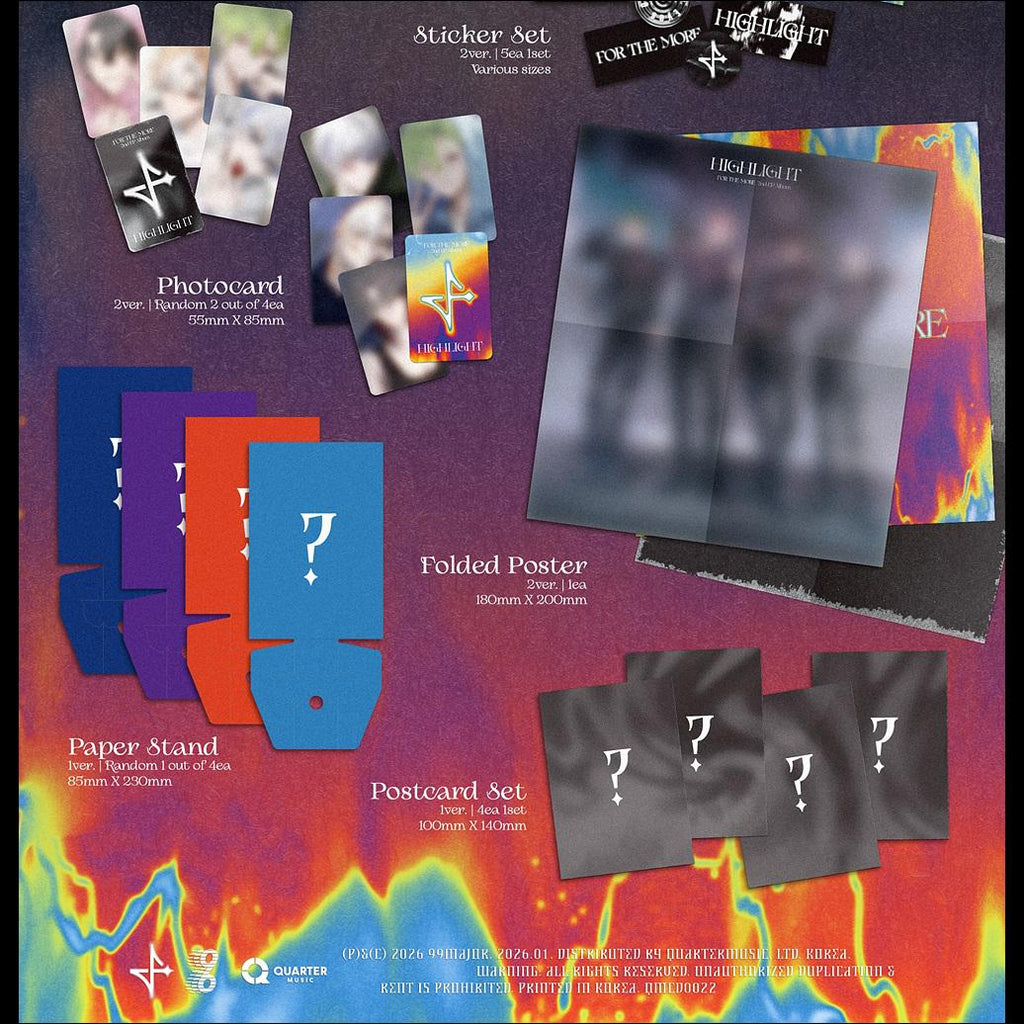FOR THE MORE [HIGHLIGHT] 2nd EP Album (Shadow Ver. / Flare Ver.) + Free Gift