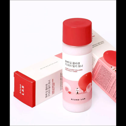 [Round Lab] Camellia Deep Collagen PDRN Milky Toner - French Low-Molecular Collagen & Vegan PDRN Firming Care, 30ml / 200ml | Olive's K-beauty
