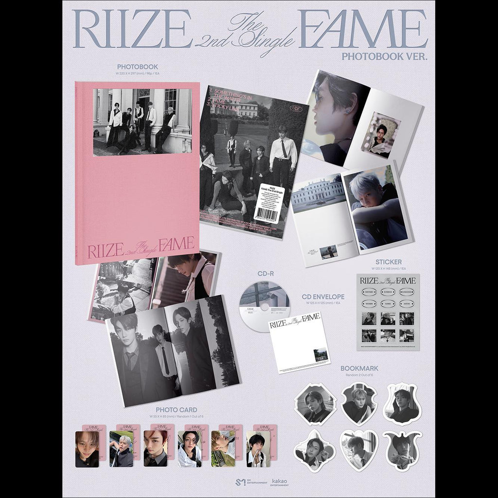 (Photobook) RIIZE [Fame] 2nd Single Album + Free Gift
