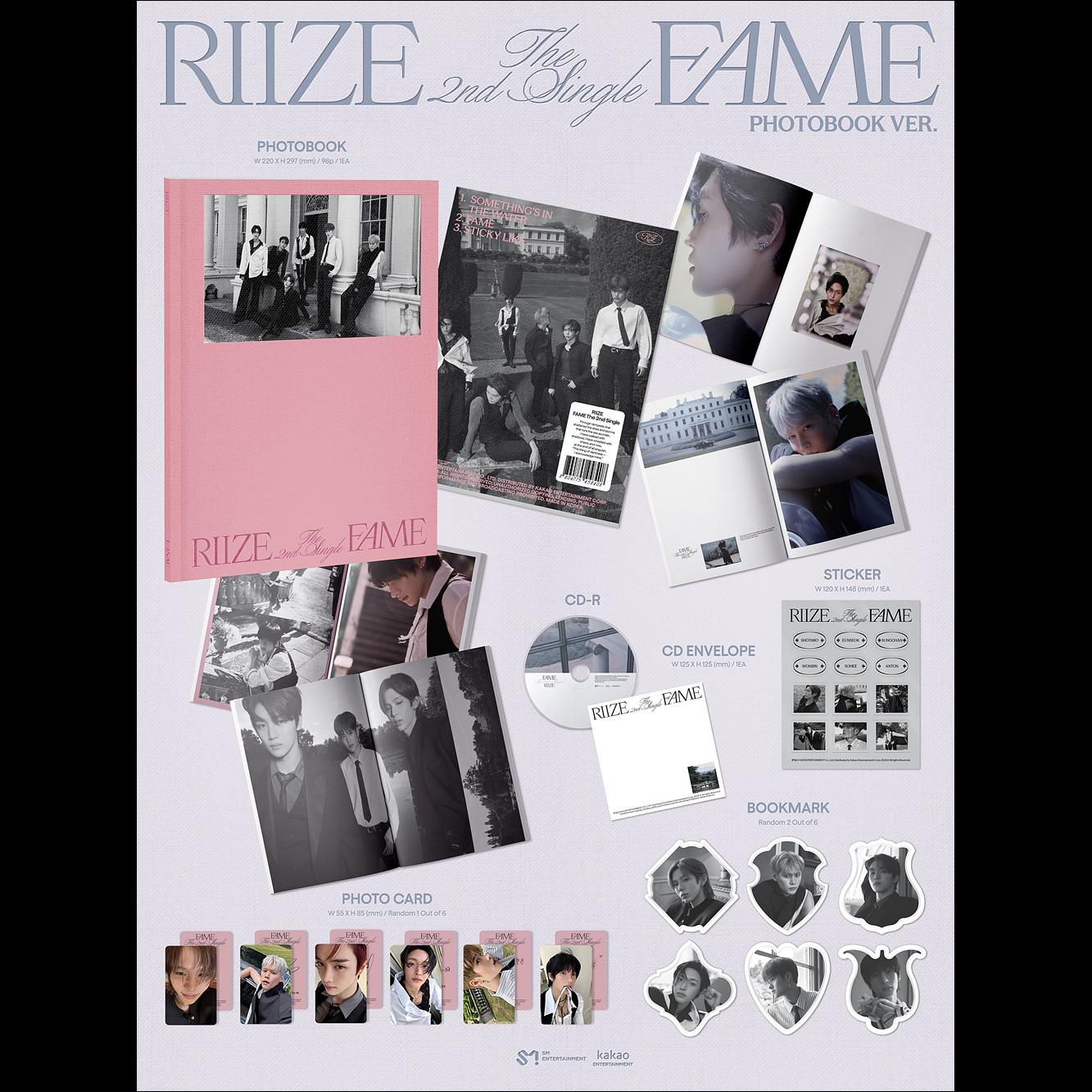 (Photobook) RIIZE [Fame] 2nd Single Album + Free Gift