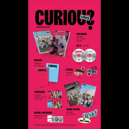 UNIS - CURIOUS Photobook Ver. (NEW-Z ver. / GLOW-Z ver.)