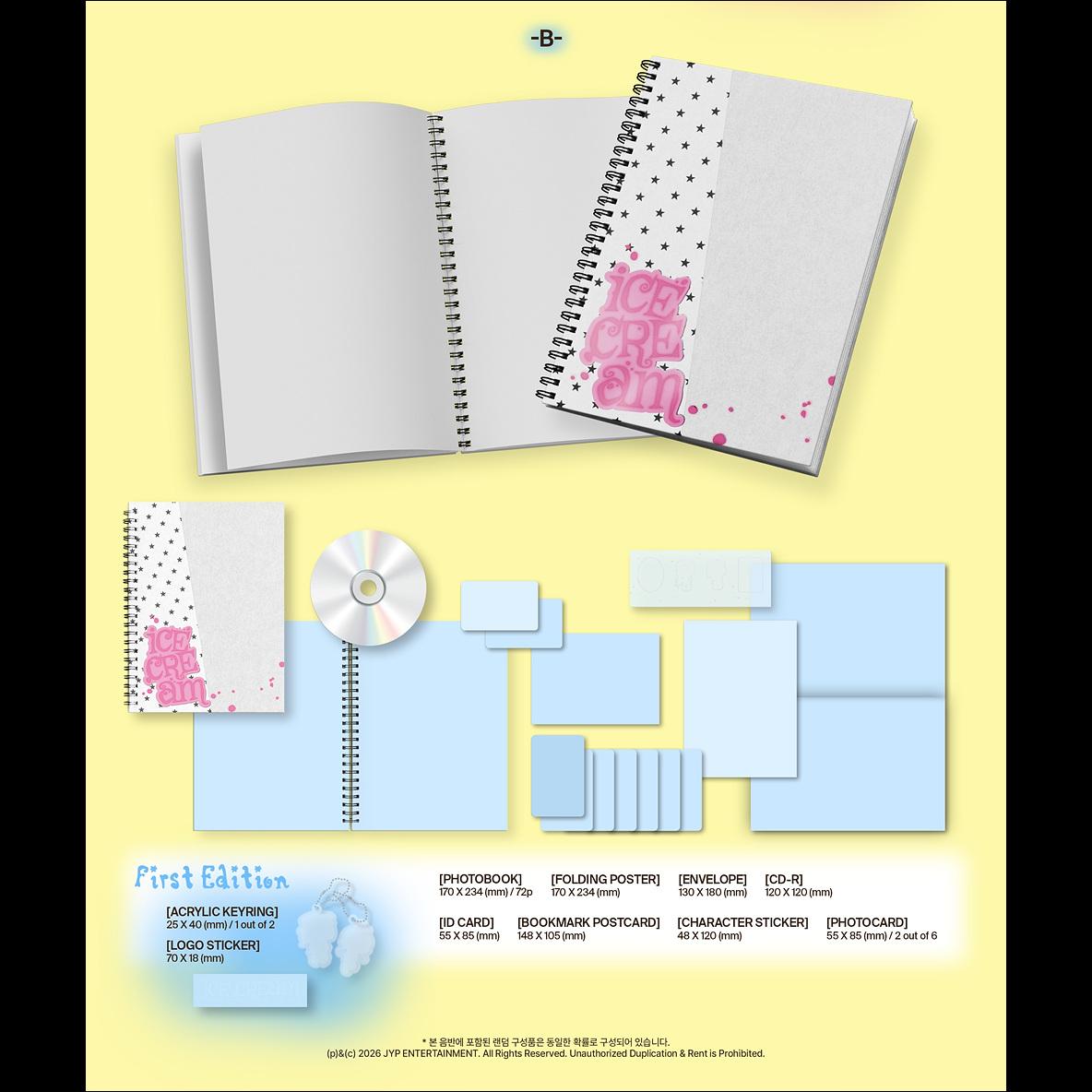 YUNA (ITZY) [Ice Cream] Photobook Ver. (A/B Ver.) + Free Gift