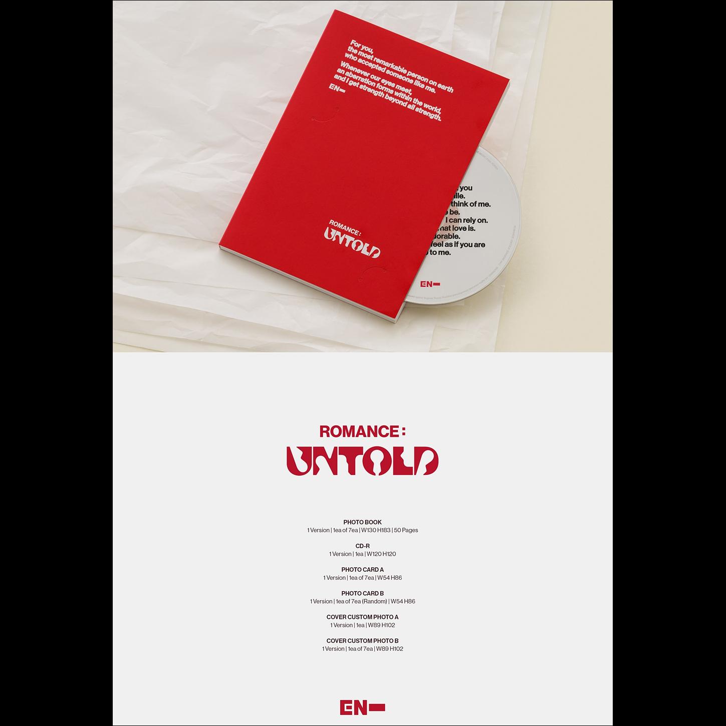 [POB] ENHYPEN - ROMANCE : UNTOLD ENGENE ver. Album
