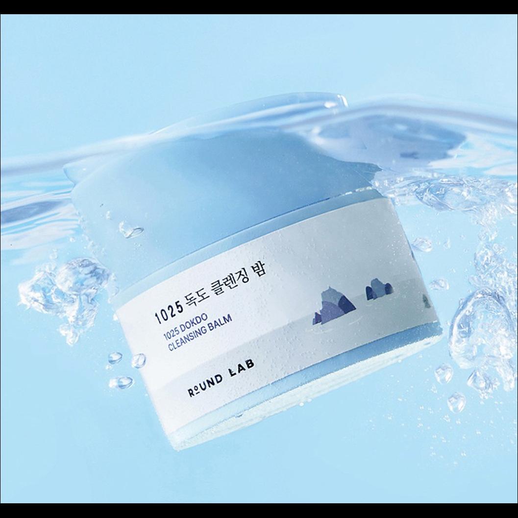 [Round Lab] 1025 Dokdo Cleansing Balm - Deep Cleansing & Blackhead Care, Melting Solid Sherbet to Oil for Sensitive Skin, K-Beauty | Olive's K-beauty
