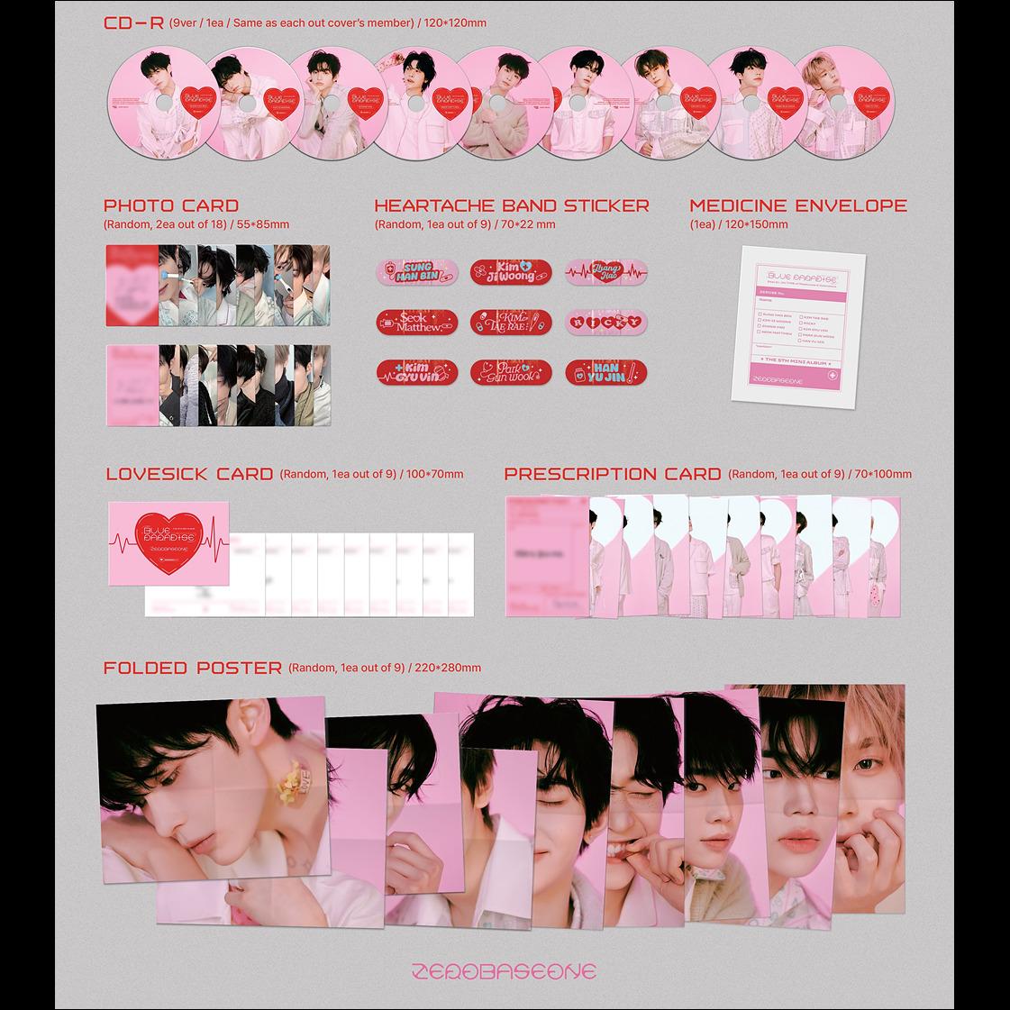 [SET] ZEROBASEONE BLUE PARADISE_Digipack Ver. / 5th Mini Album