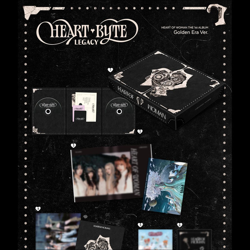 HEART OF WOMAN [Heart Byte  LEGACY] THE 1st ALBUM (Golden Era ver.) + Free Gift