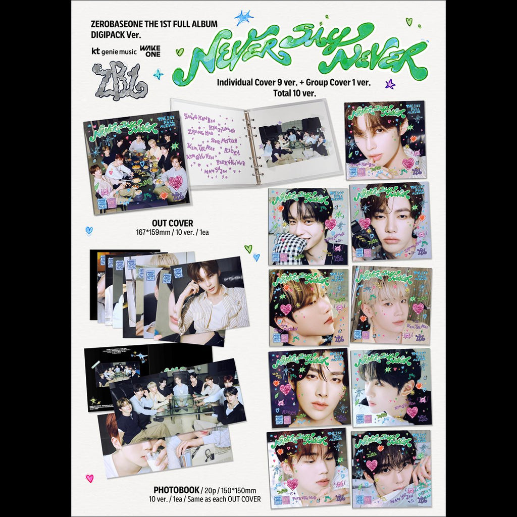 ZEROBASEONE [NEVER SAY NEVER] Digipack Ver. The 1st Full Album