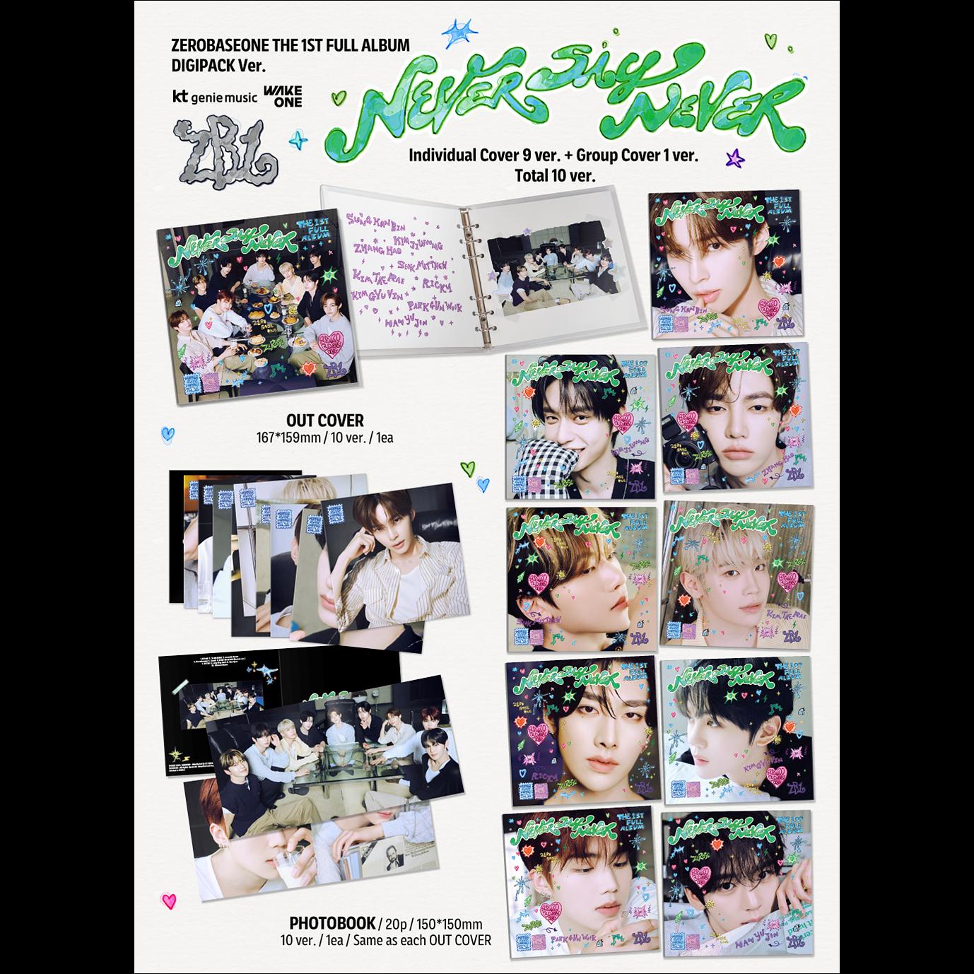 ZEROBASEONE [NEVER SAY NEVER] Digipack Ver. The 1st Full Album