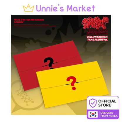 [Pre-order] NEXZ [SAUCIN’] 4th Mini Album (BLACK STICKER FANS ALBUM ver. / YELLOW STICKER FANS ALBUM ver.) + Free Gift
