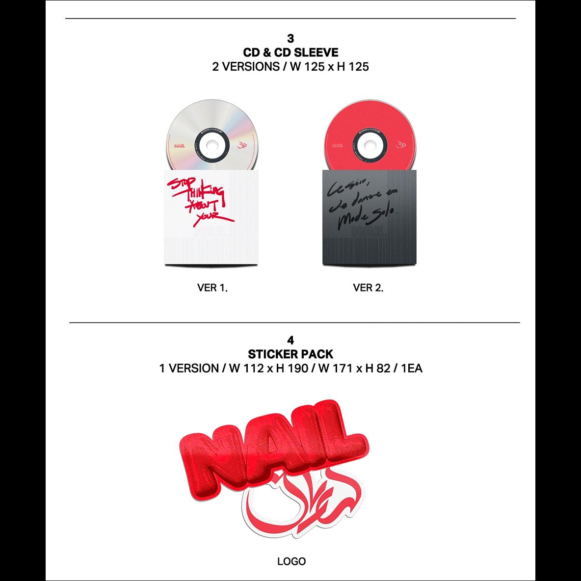 Yves - NAIL [Deluxe ver.] : Standard Photobook ver. Album (VER 1., VER2.) + Free Gift