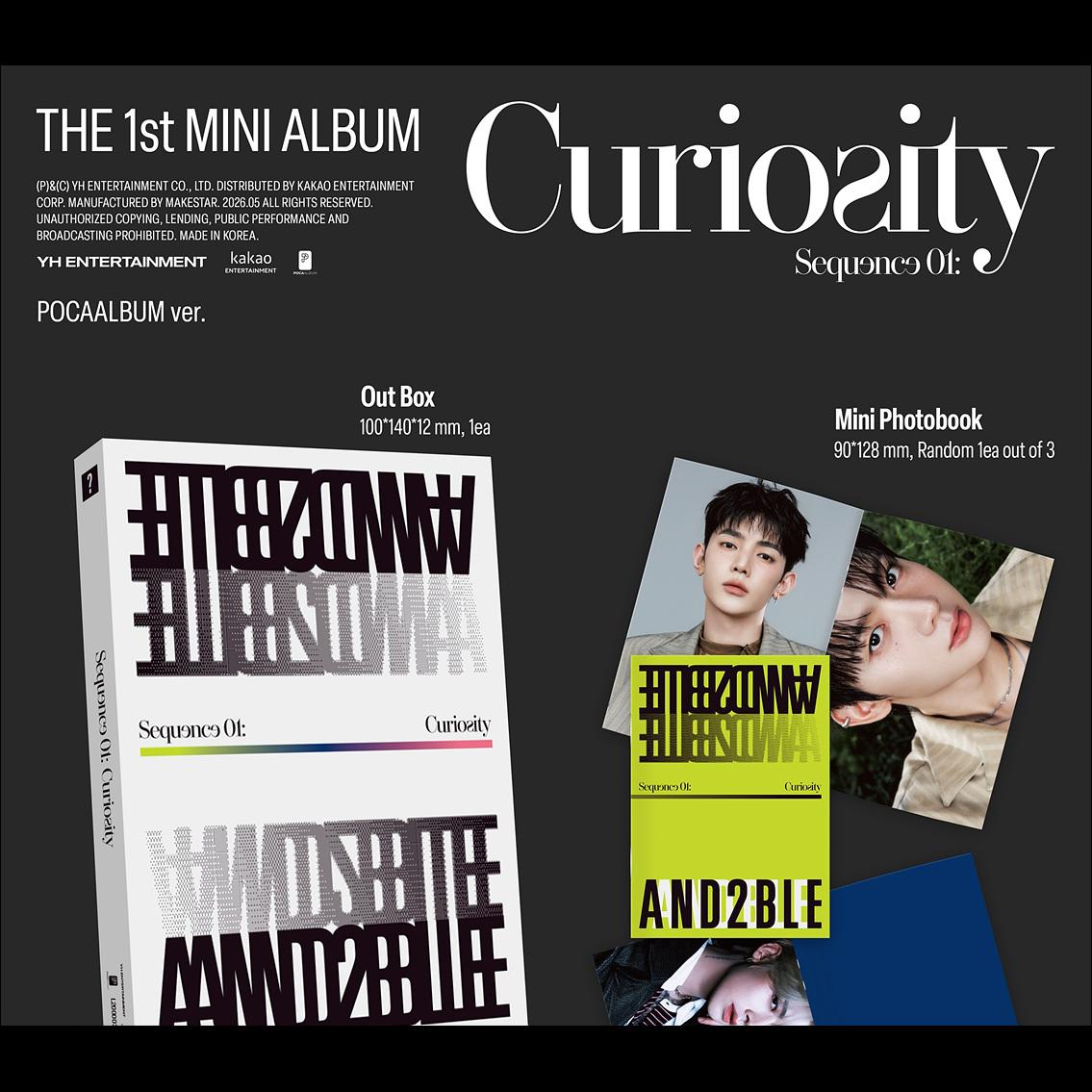 AND2BLE [Sequence 01 Curiosity] 1st Mini Album (POCAALBUM ver.) + Free Gift
