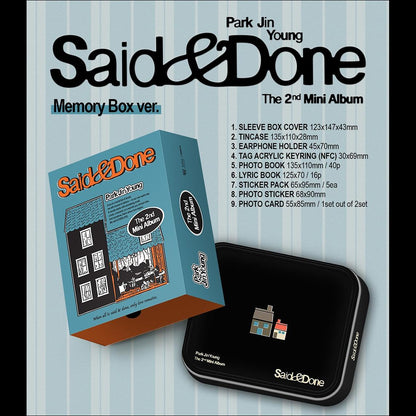 Park Jin Young (GOT7) [Said & Done] 2nd Mini Album (Memory Box ver.) + Free Gift