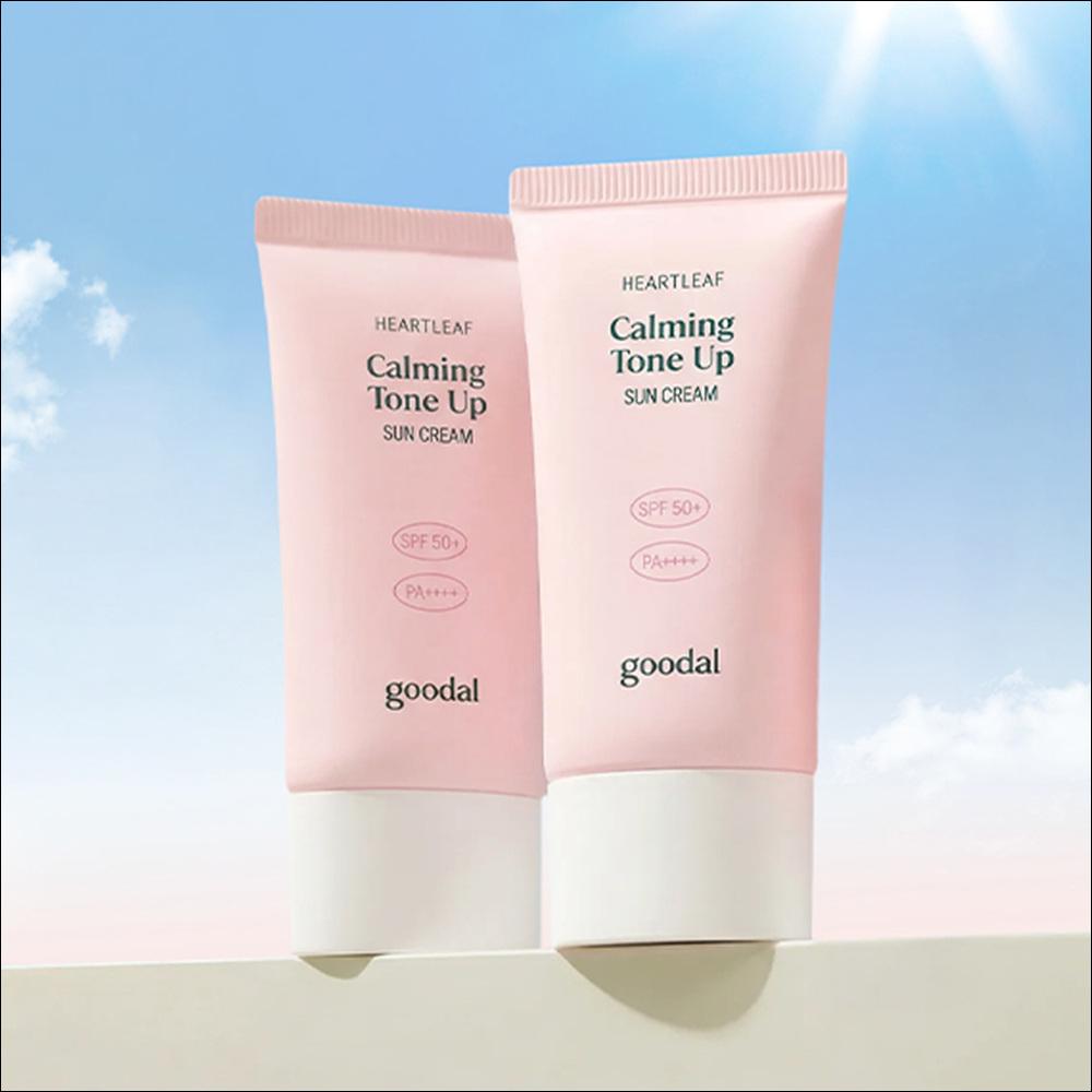 [Goodal] Houttuynia Cordata Calming Moisture Tone Up Sun Cream SPF50+ PA++++ Duo Set - 50ml x 2 (1+1 Pack) | Olive's K-beauty