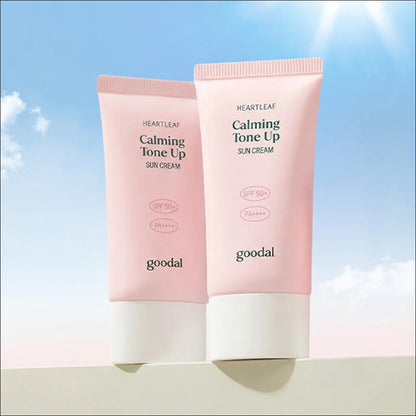 [Goodal] Houttuynia Cordata Calming Moisture Tone Up Sun Cream SPF50+ PA++++ Duo Set - 50ml x 2 (1+1 Pack) | Olive's K-beauty