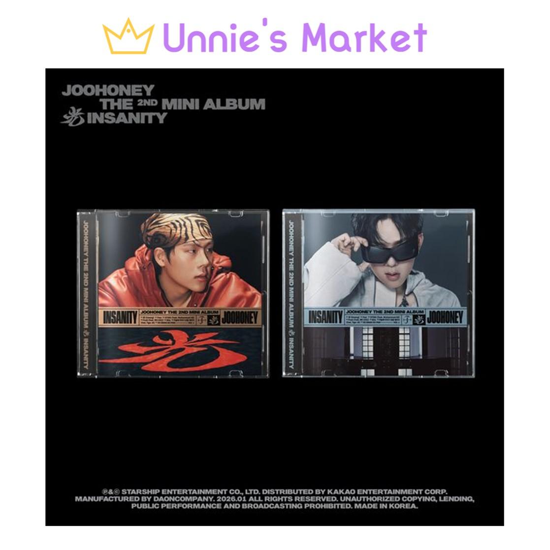 JOOHONEY(MONSTA X) - INSANITY JEWEL VER. (VER.1 / VER.2) + Free Gift