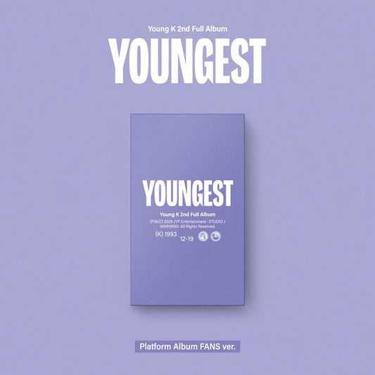 Young K (DAY6) YOUNGEST Platform Album FANS ver. 2nf Full Album + Free Gift