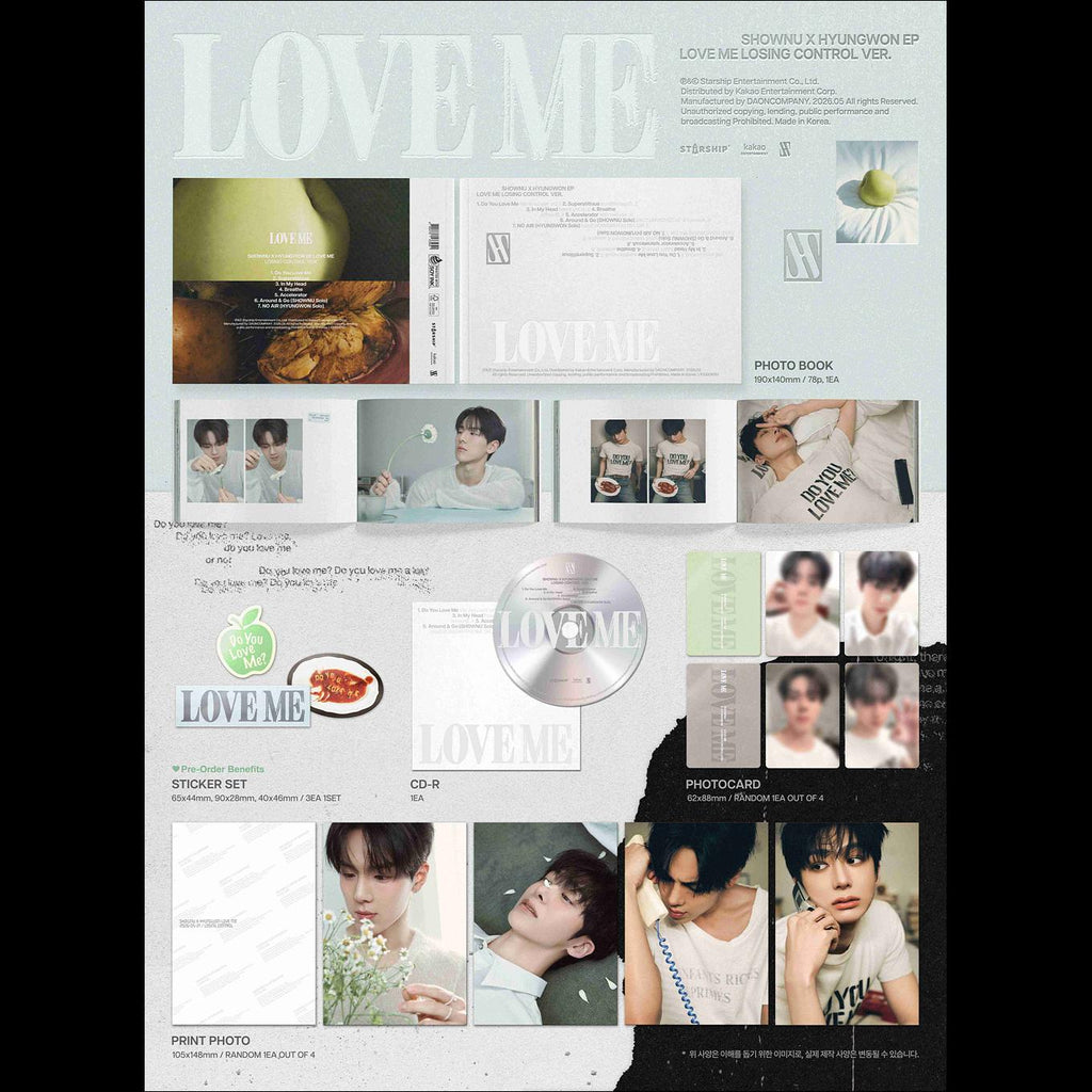SHOWNU X HYUNGWON (MONSTA X) [LOVE ME] LOSING CONTROL VER. EP Album + Free Gift