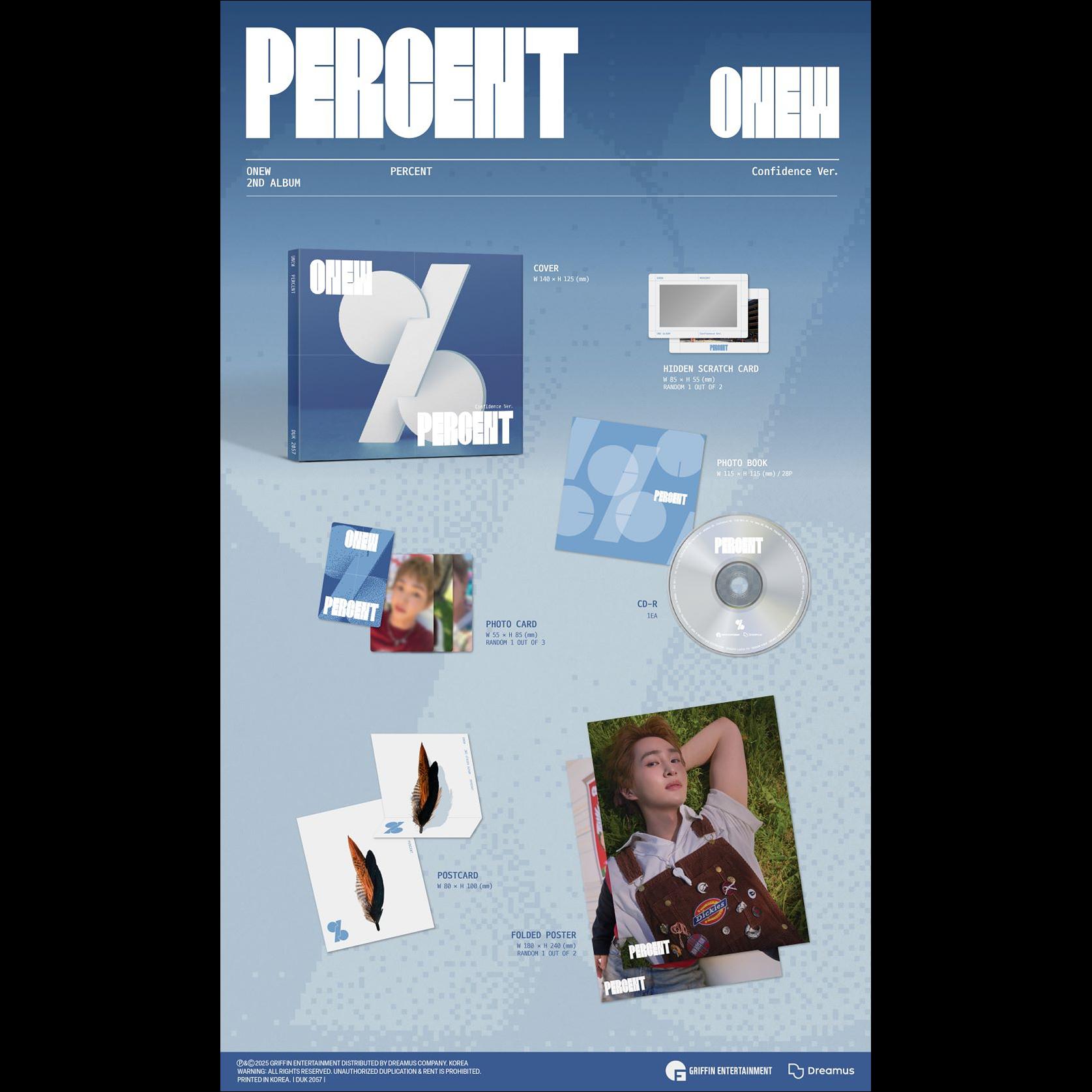 ONEW (SHINee) - PERCENT Digipack Ver. 2nd Album