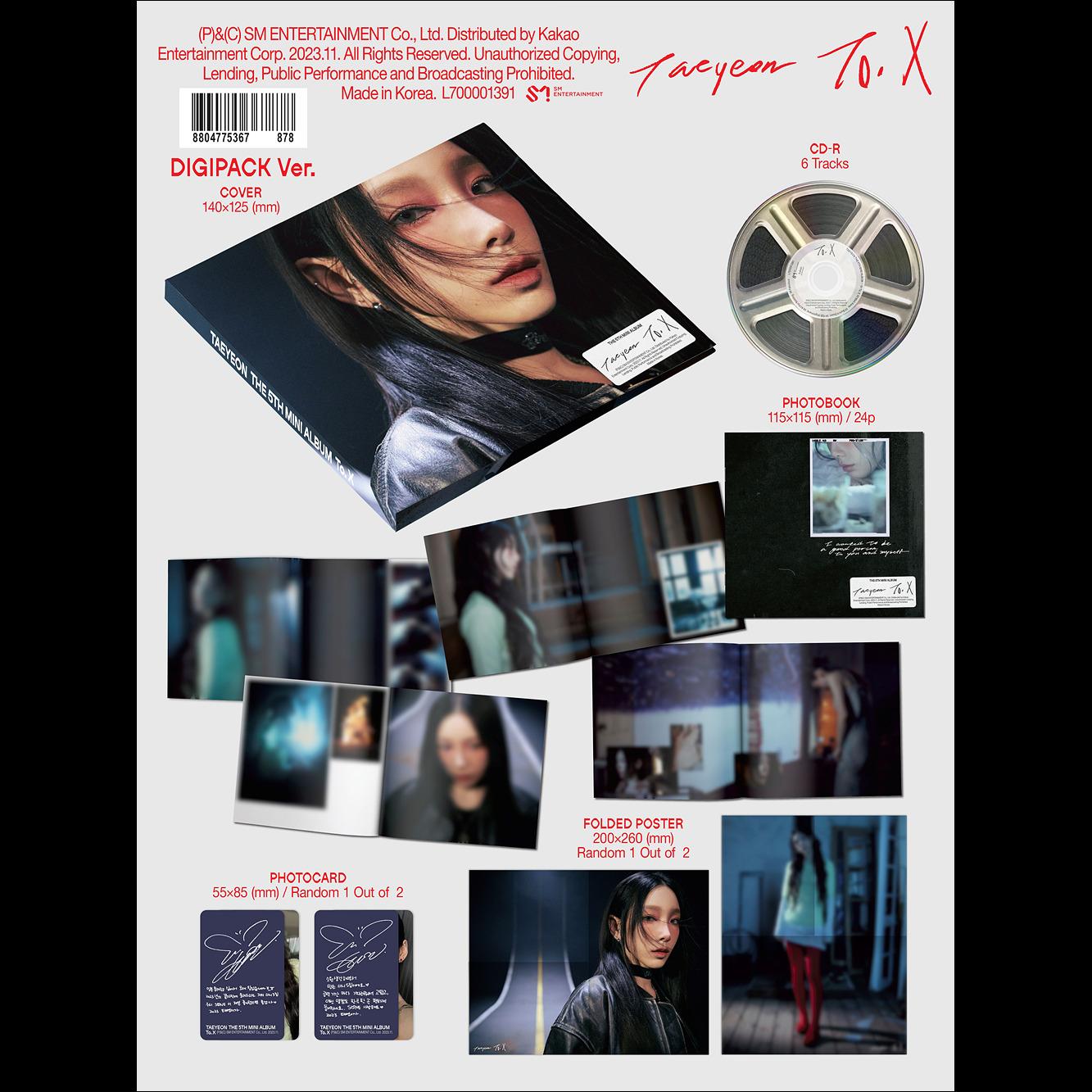 TAEYEON(SNSD) [To. X] Digipack Ver.