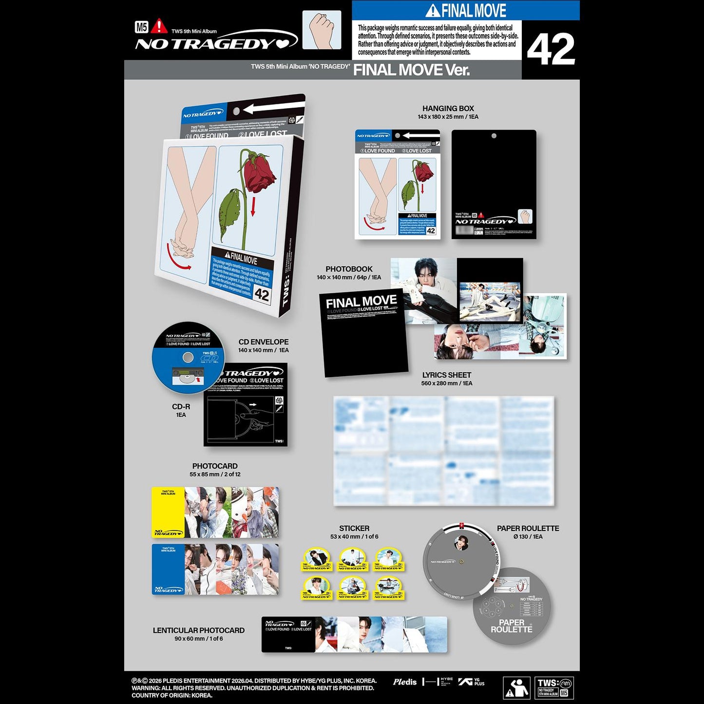 TWS 5th Mini Album [NO TRAGEDY] + Free Gift