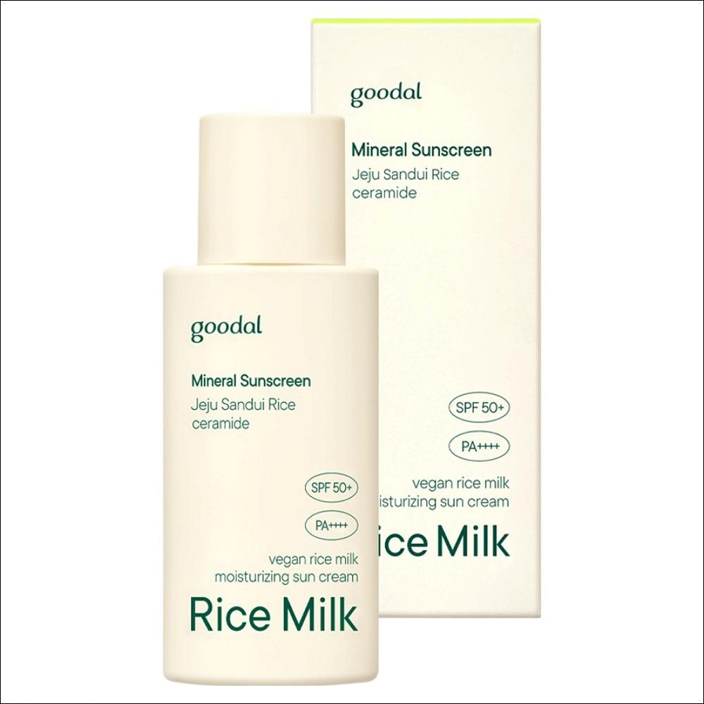 [Goodal] Vegan Rice Milk Moisturizing Sun Cream SPF50+ PA++++ - Gentle Hydration & Strong UV Protection, 50ml | Olive's K-beauty