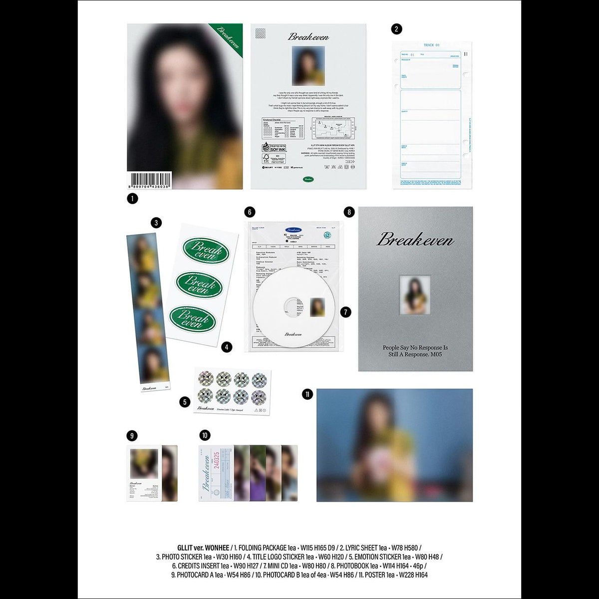 [SET/Pre-order] ILLIT BREAK EVEN GLLIT Ver KPOP Sealed Album + Free Gift