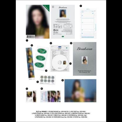 [SET/Pre-order] ILLIT BREAK EVEN GLLIT Ver KPOP Sealed Album + Free Gift