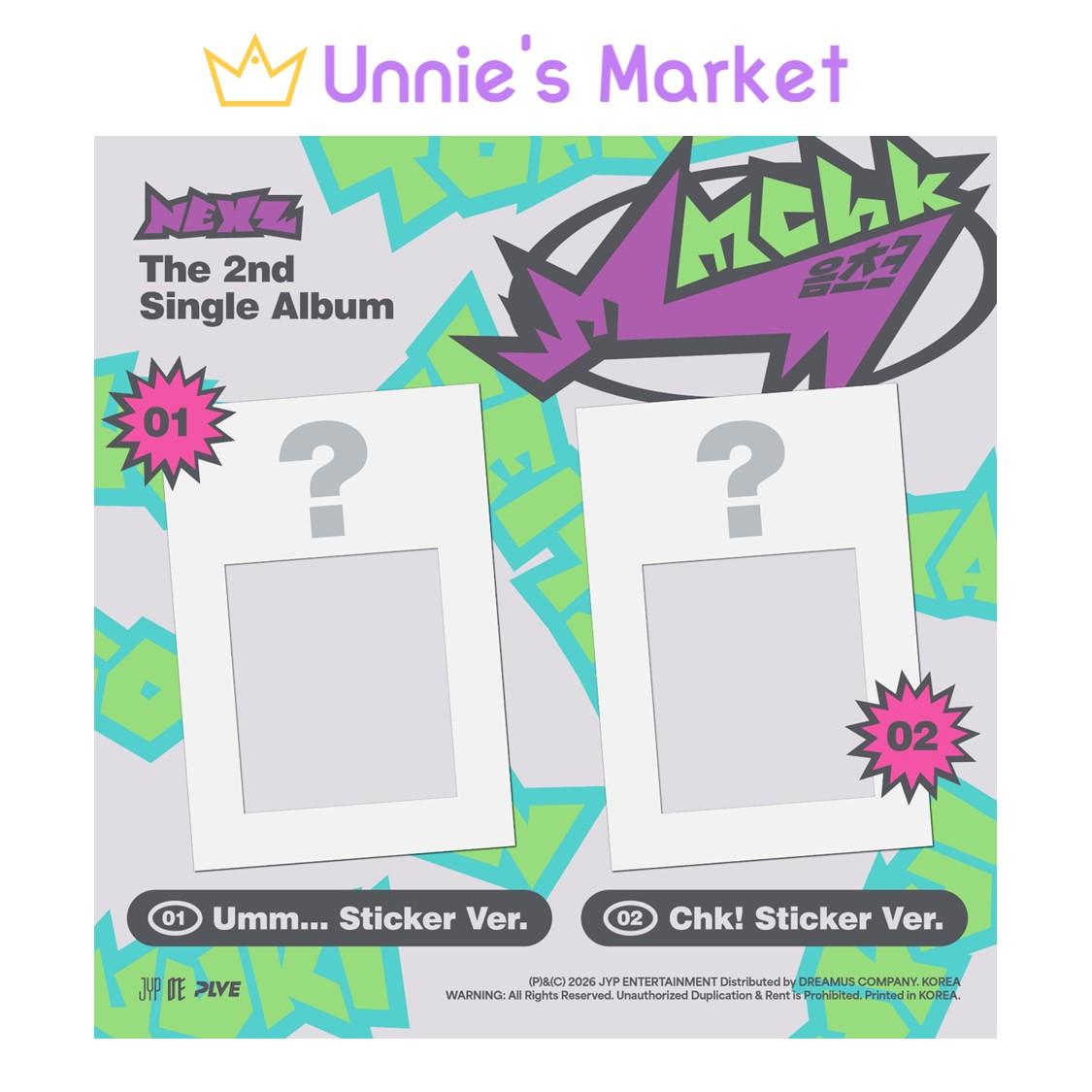 NEXZ [Mmchk] 2nd Single Album (Umm...Sticker ver. / Chk! Sticker ver) + Free Gift