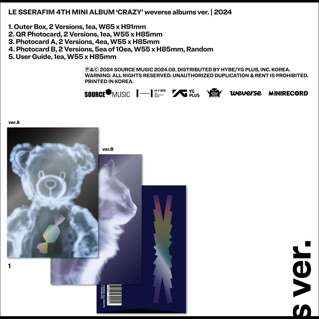 [SET] LE SSERAFIM - CRAZY Weverse Albums Ver.