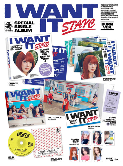 STAYC [I WANT IT] Special Single Album (SUN Ver. BURN Ver.)
