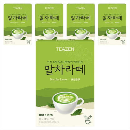 TEAZEN MATCHA LATTE (14.5g x 7 pcs) x 2 BOX