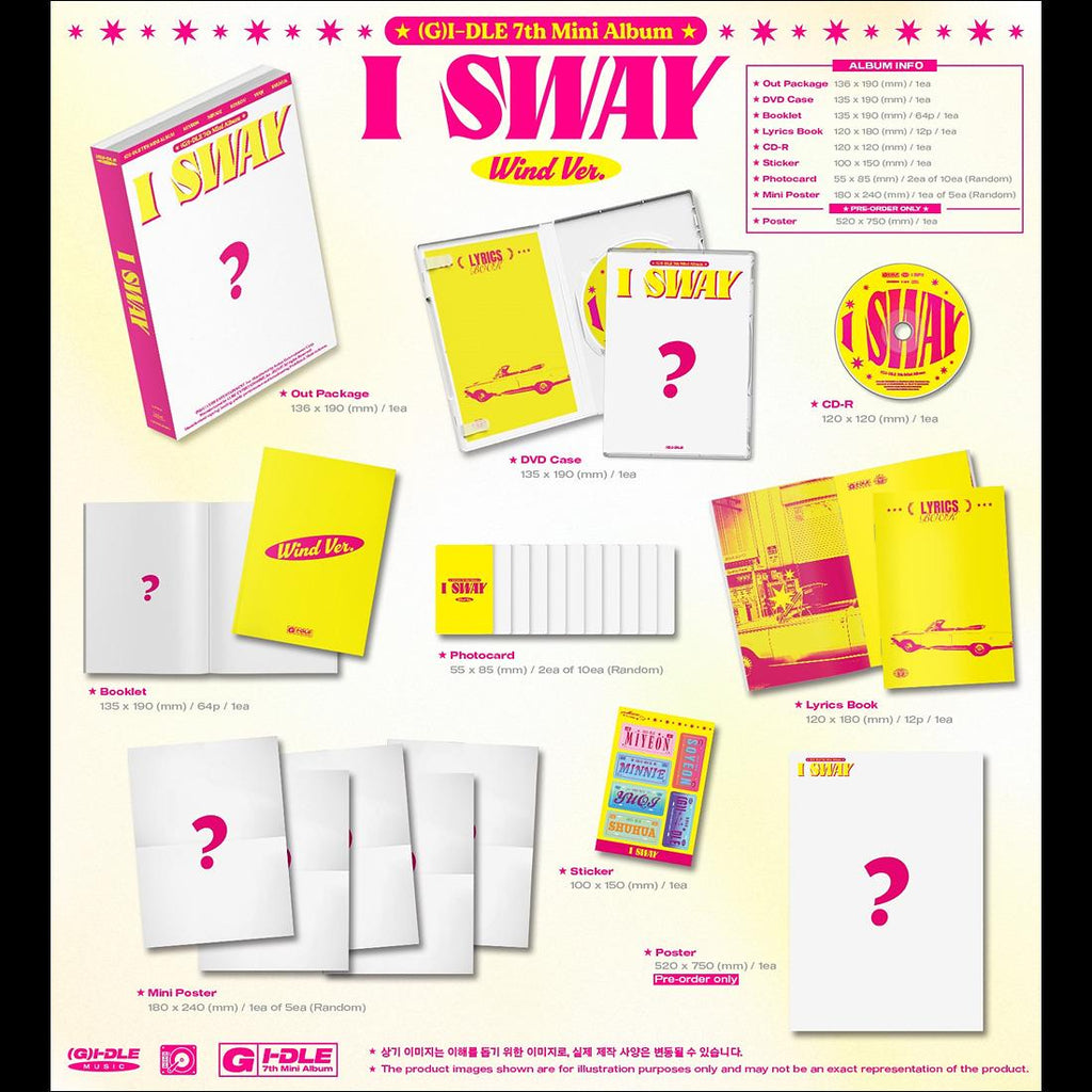[NO POB] (G)I-DLE - I SWAY 7th Mini Album