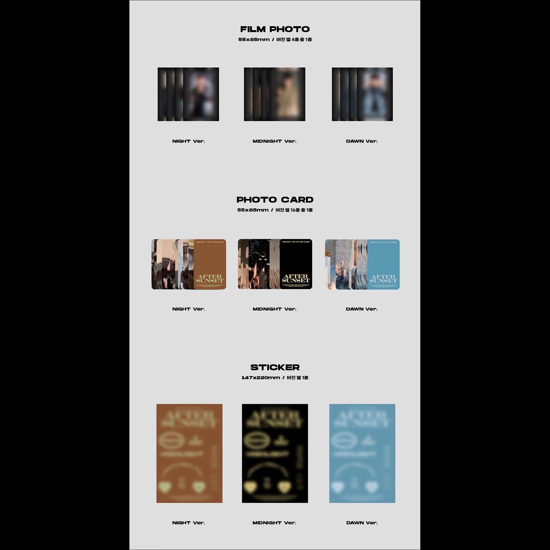 Highlight - AFTER SUNSET THE 4TH MINI ALBUM