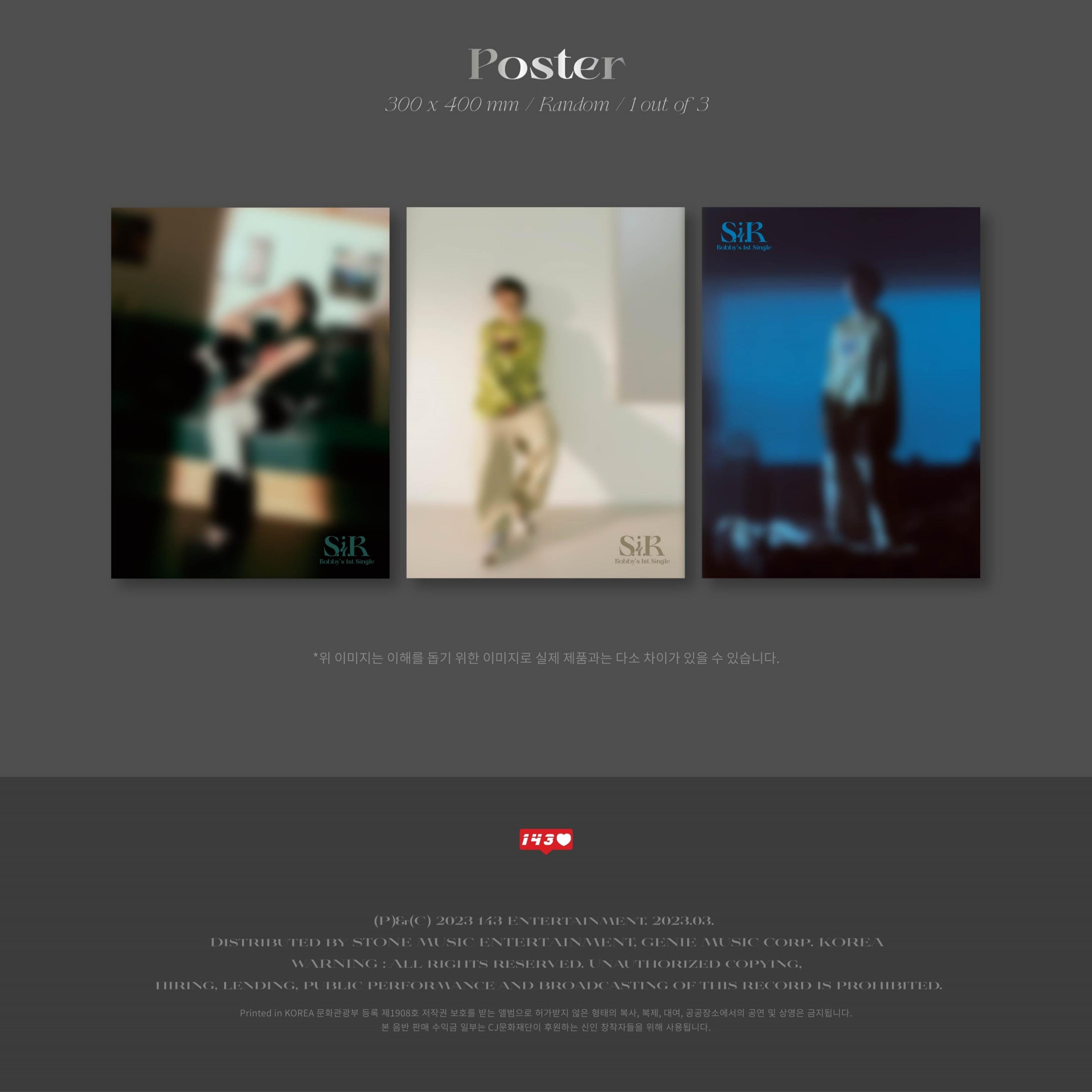 BOBBY(IKON) - S.I.R 1st Solo Single Album