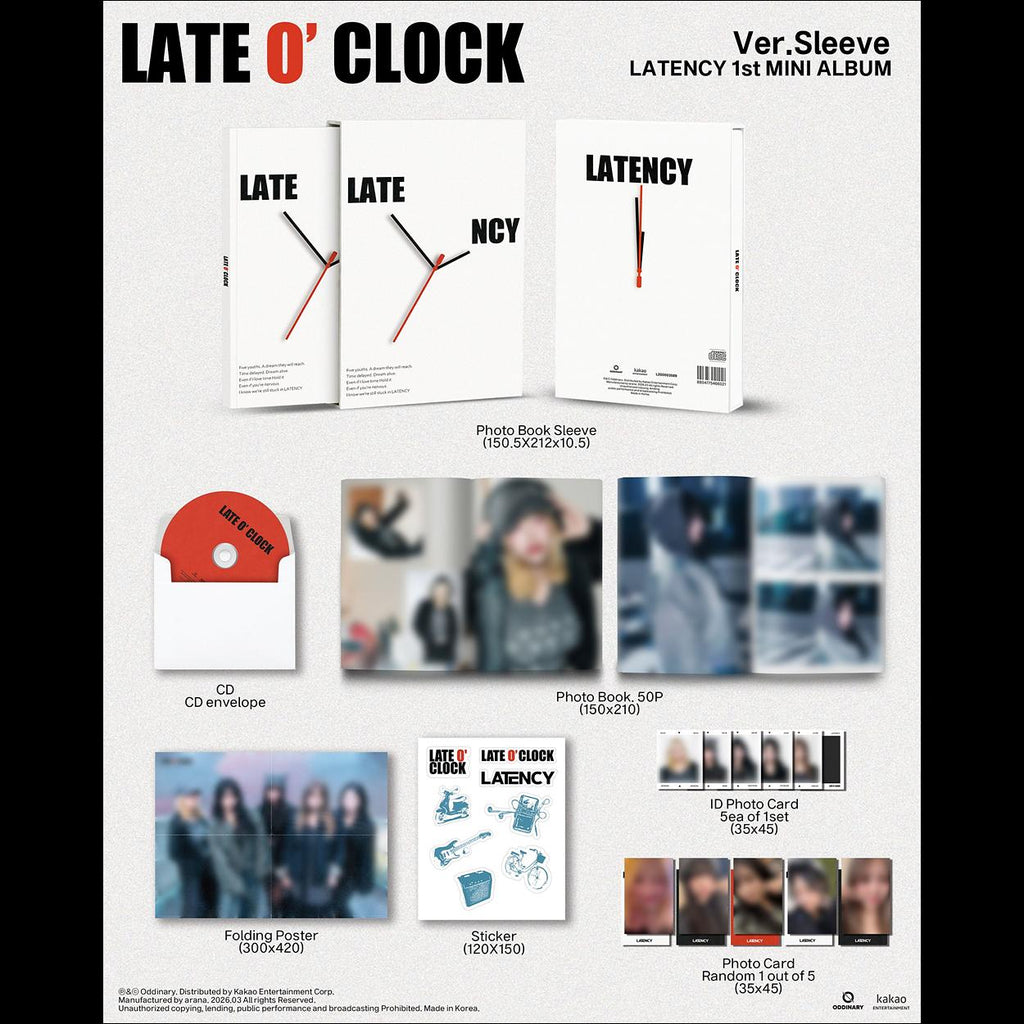 LATENCY [LATE O’ CLOCK] 1st MiNi ALBUM (Sleeve Ver.) + Free Gift