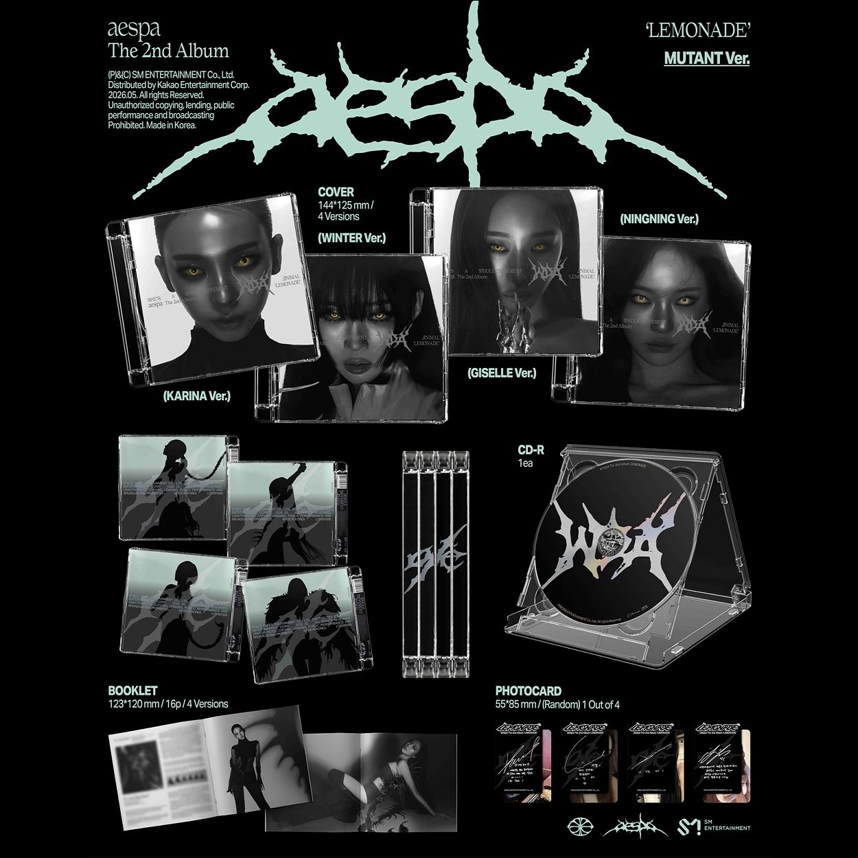 aespa [LEMONADE] MUTANT Ver. 2nd Album + Free Gift