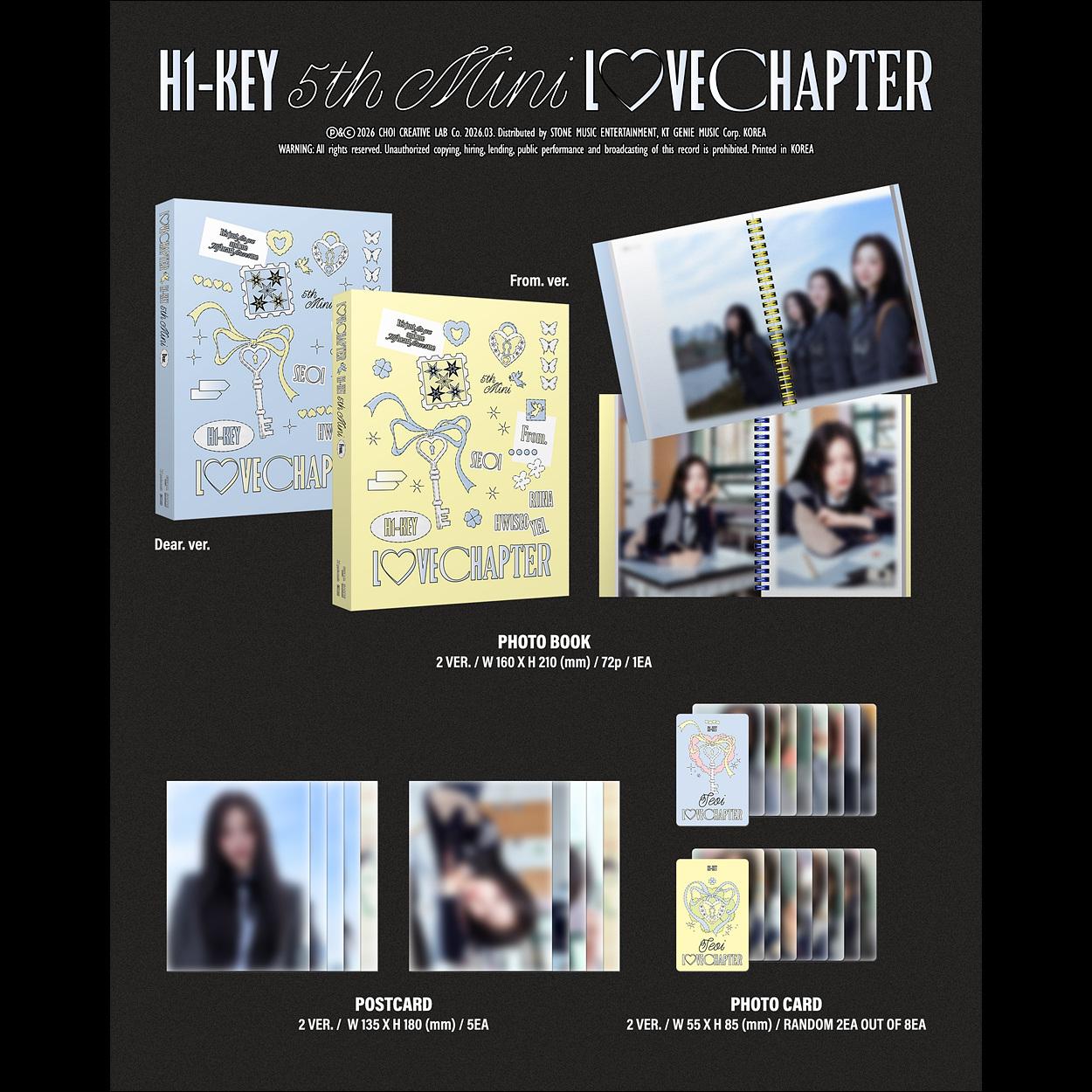 H1-KEY [LOVECHAPTER] 5th Mini Album + Free Gift
