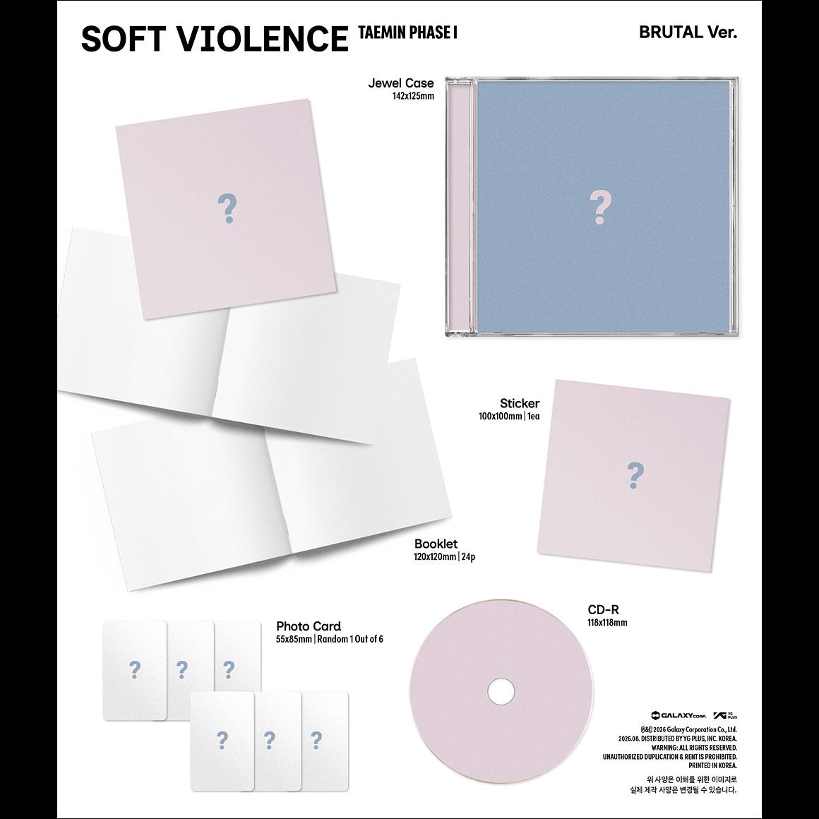 [Pre-order] TAEMIN(SHINee) PHASE I Soft Violence (JEWEL Ver.) + Free Gift