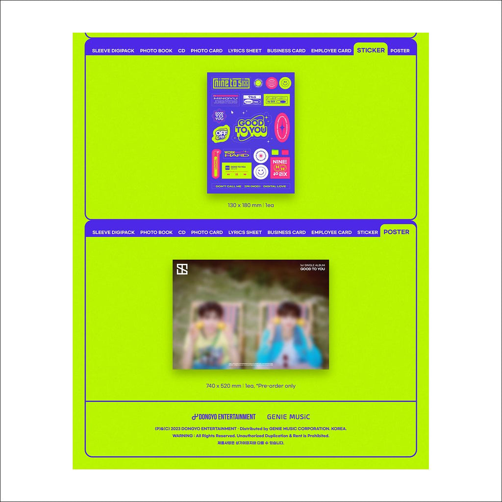 NINE to SIX [GOOD TO YOU] 1st Single Album