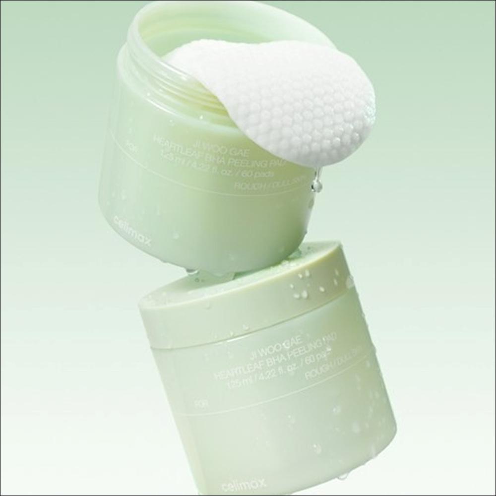 [Celimax] Heartleaf BHA Peeling Pad 125ml (60 Pads) - Eraser Pad for Pore Care, Dead Skin Exfoliation, Soothing Heartleaf & BHA, K-Beauty