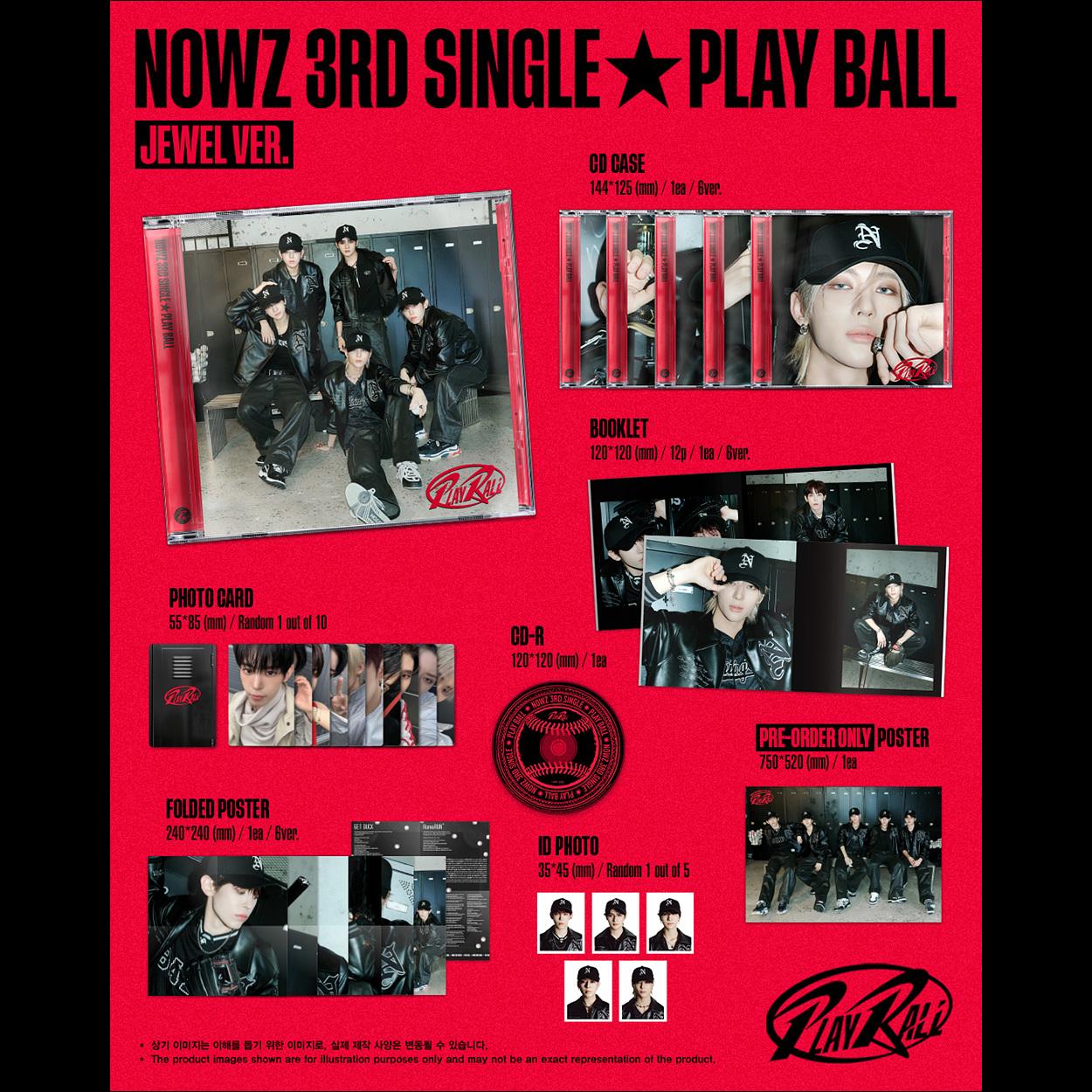 NOWZ [Play Ball] 3rd Single Album (JEWEL VER.) + Free Gift