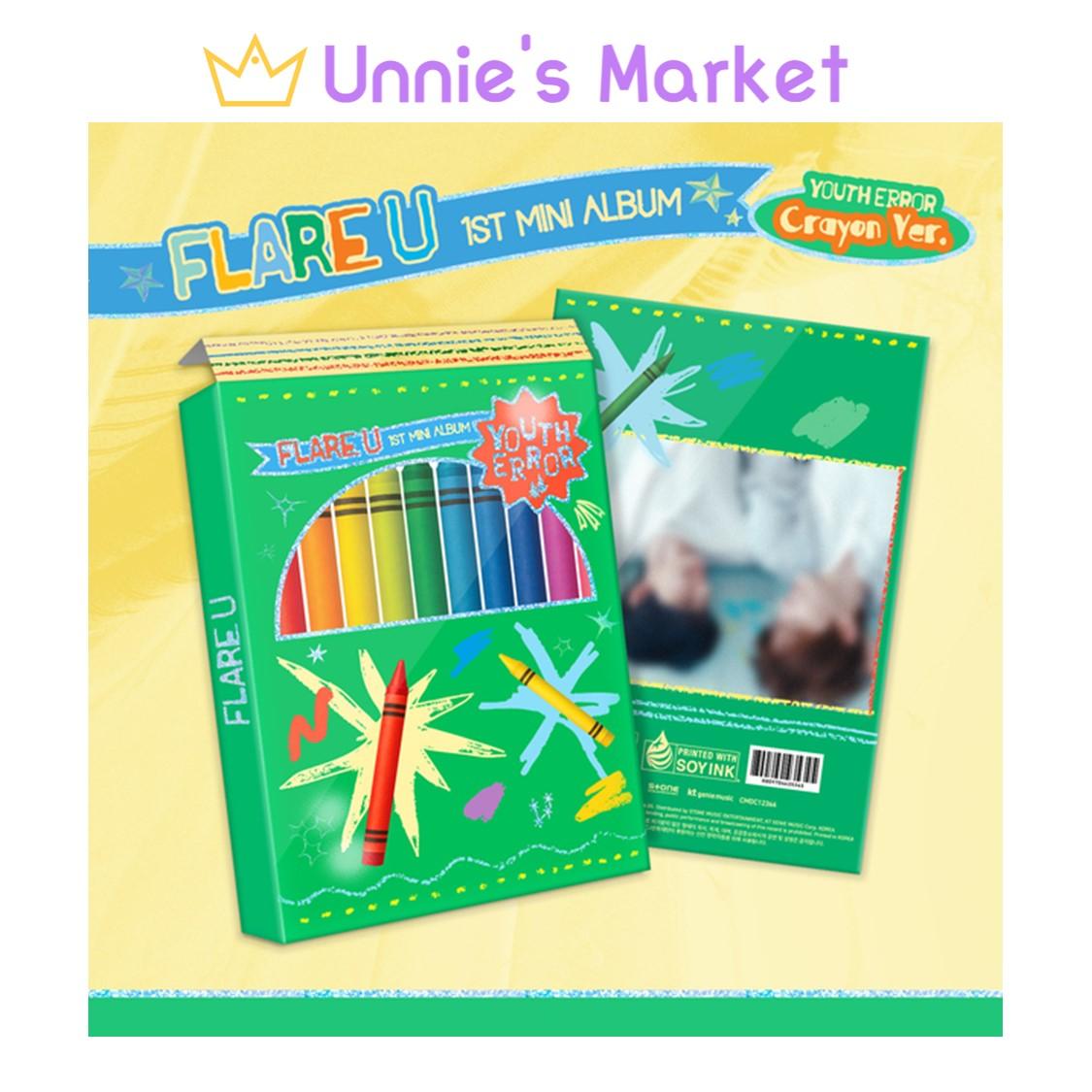 FLARE U [YOUTH ERROR] 1st Mini Album (Crayon Ver.) + Free Gift
